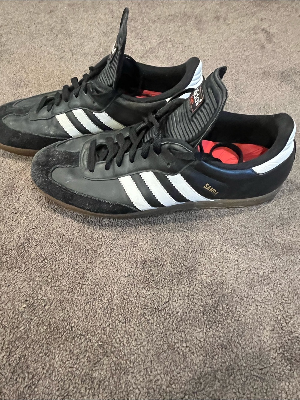 Men’s Size 11 Adidas Samba Black/White Leather Soccer Sneakers